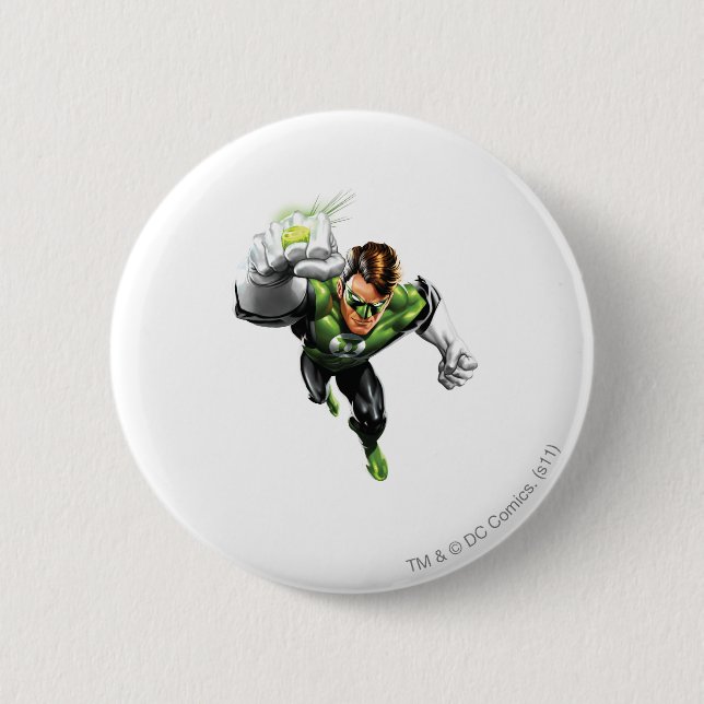 Badge Rond 5 Cm Lanterne verte - entièrement rendue, augmenter de (Devant)