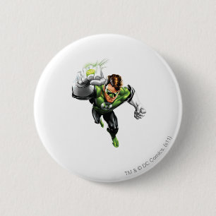 Badge Rond 5 Cm Lanterne verte - entièrement rendue, augmenter de