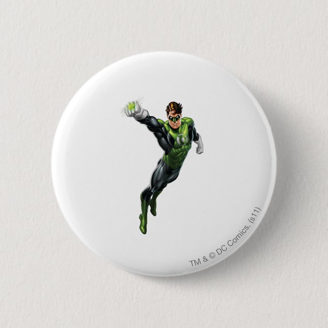 Badge Rond 5 Cm Lanterne verte - entièrement rendue, bras (Devant)