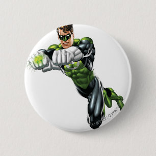 Badge Rond 5 Cm Lanterne verte - entièrement rendue, les deux bras