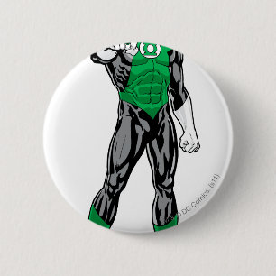 Badge Rond 5 Cm Lanterne verte - entièrement rendue, se tenant