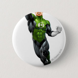 Badge Rond 5 Cm Lanterne verte - entièrement rendue, volant