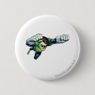 Badge Rond 5 Cm Lanterne verte - entièrement rendue, volant juste