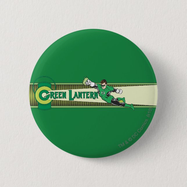 Badge Rond 5 Cm Lanterne verte et logo (Devant)