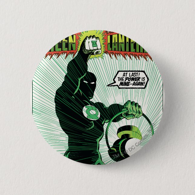 Badge Rond 5 Cm Lanterne verte - lanterne rougeoyante (Devant)