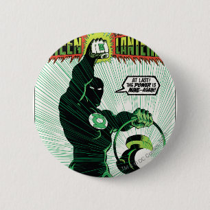 Badge Rond 5 Cm Lanterne verte - lanterne rougeoyante