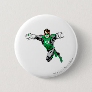 Badge Rond 5 Cm Lanterne verte - regardant en avant