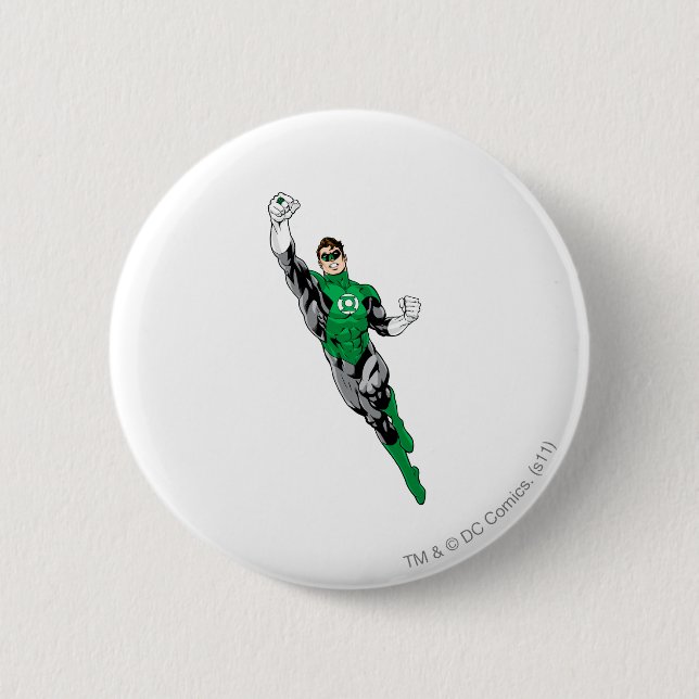 Badge Rond 5 Cm Lanterne verte - volant (Devant)