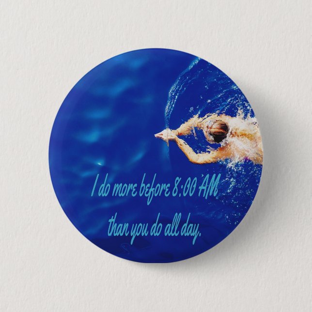 Badge Rond 5 Cm Lap Swim Team Motivational Inspiration (Devant)