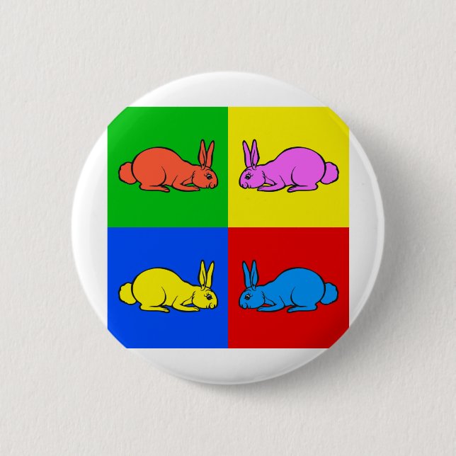 Badge Rond 5 Cm Lapin (Devant)