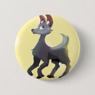 Badge Rond 5 Cm Lapin Alpaca - Gris Ultime/Illuminations