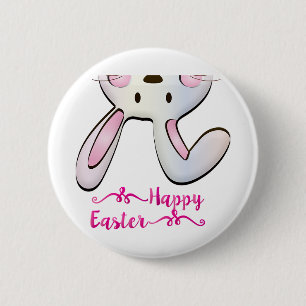 Badge Rond 5 Cm Lapin de Pâques !