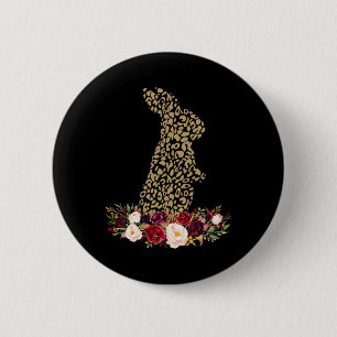 Badge Rond 5 Cm Lapin de Pâques Floral Léopard Guépard Impression