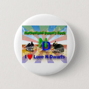 Badge Rond 5 Cm Lapin Nain Néerlandais