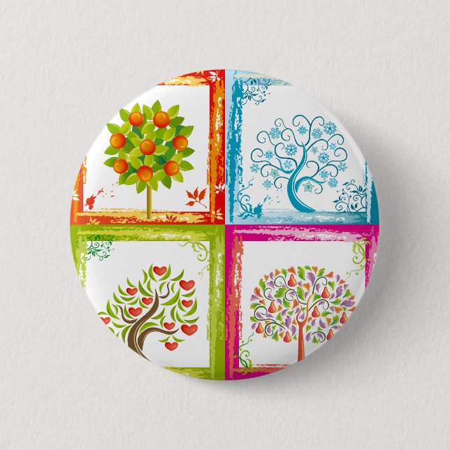 Badge Rond 5 Cm L'arbre couvre de tuiles 2x2 (Devant)
