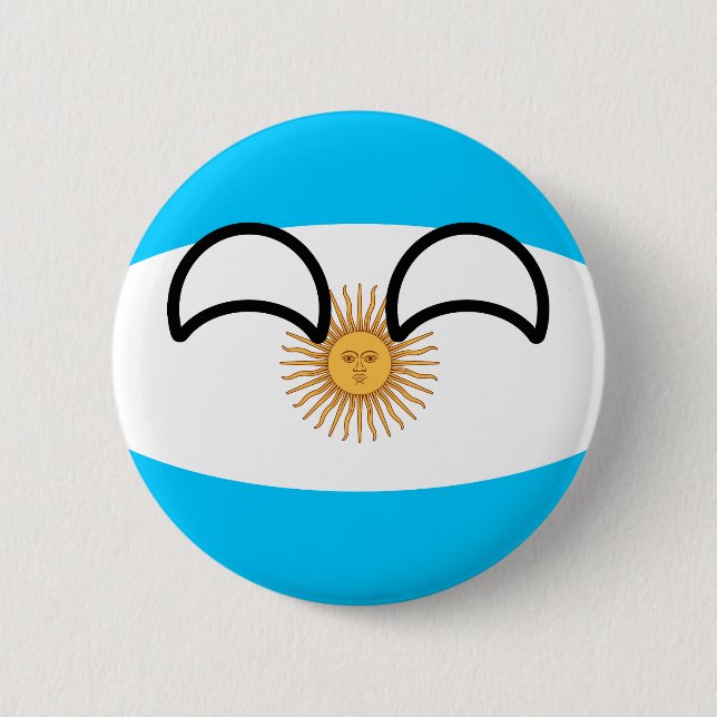 Badge Rond 5 Cm L'Argentine Geeky tendante drôle Countryball (Devant)