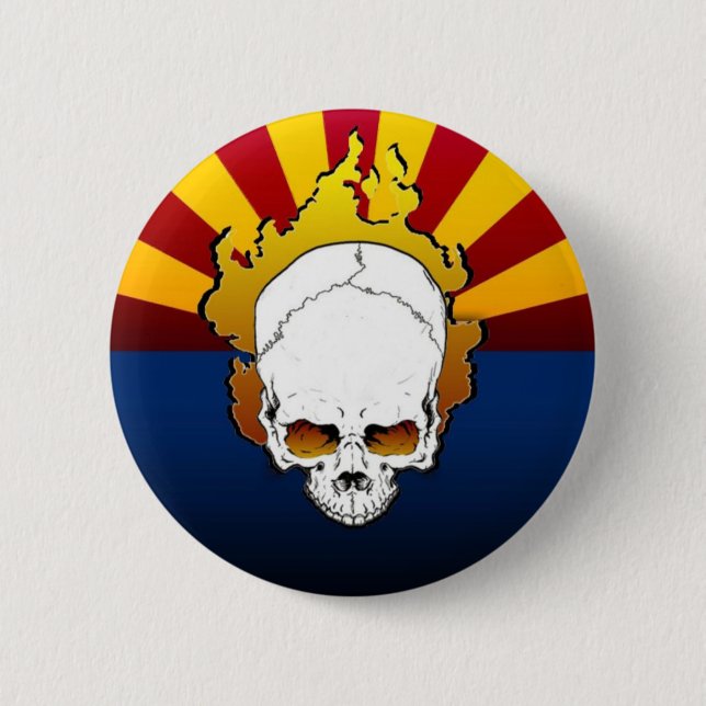 Badge Rond 5 Cm L'Arizona… c'est une chaleur sèche (Devant)