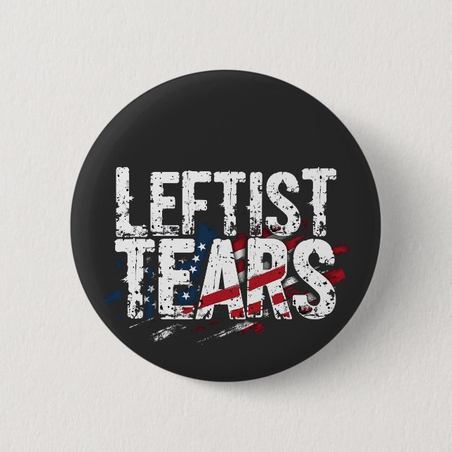 Badge Rond 5 Cm Larmes de gauche Libéraux Démocrates Kamal Harris (Devant)