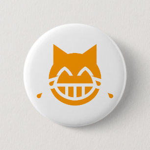 Badge Rond 5 Cm Larmes de la Joie Chat Emoji