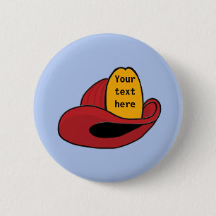 Badge Rond 5 Cm L'art du dessin humoristique du casque des pompier