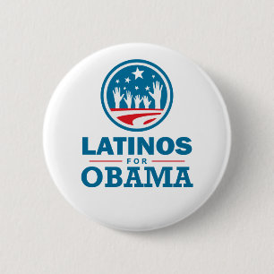 Badge Rond 5 Cm Latinos pour Obama