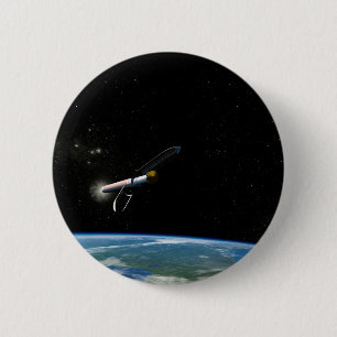 Badge Rond 5 Cm L'Atlas V541 Lance Le Véhicule En Orbite.