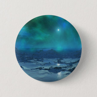 Badge Rond 5 Cm L'aurore Borealis