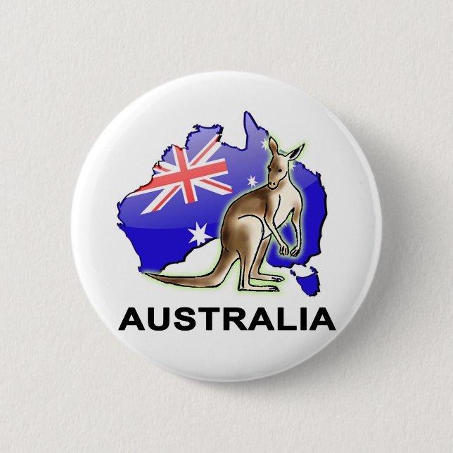 Badge Rond 5 Cm L'Australie (Devant)