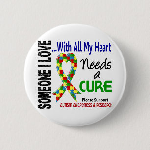Badge Rond 5 Cm L'autisme a besoin d'un traitement 3