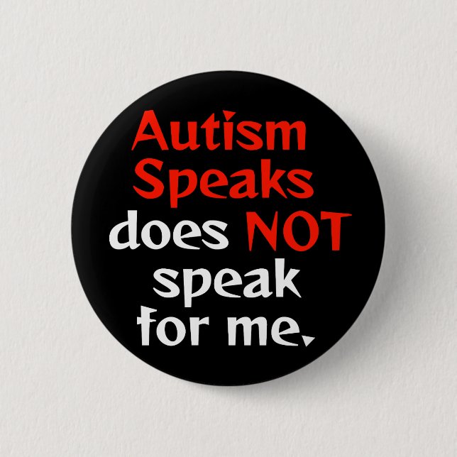 Badge Rond 5 Cm L'autisme parle n'est pas pour nous (Devant)