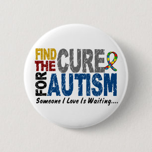 Badge Rond 5 Cm L'AUTISME trouvent le traitement 1