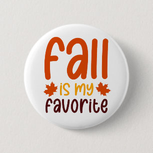 Badge Rond 5 Cm L'automne est ma saison préférée - Conception de c