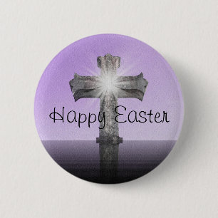 Badge Rond 5 Cm Lavande inspirée croisée heureuse de Pâques