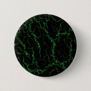 Badge Rond 5 Cm Lave d'espace fissuré - Vert Parties scintillant