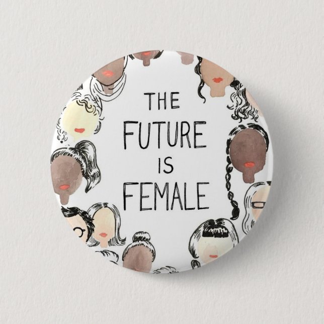 Badge Rond 5 Cm L'avenir est femelle (Devant)