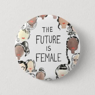 Badge Rond 5 Cm L'avenir est femelle