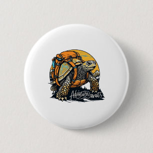 Badge Rond 5 Cm L'aventure Attend S'aventure de Randonnée Est De P