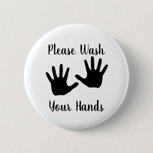 Badge Rond 5 Cm Lavez La Broche Du Bouton Pinback De Vos Mains