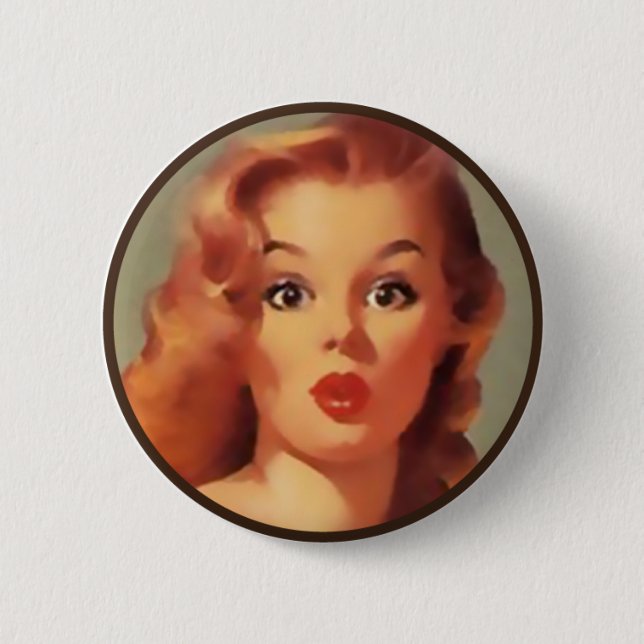 Badge Rond 5 Cm L'BItsch Kitsch : Portraits à broches (Devant)