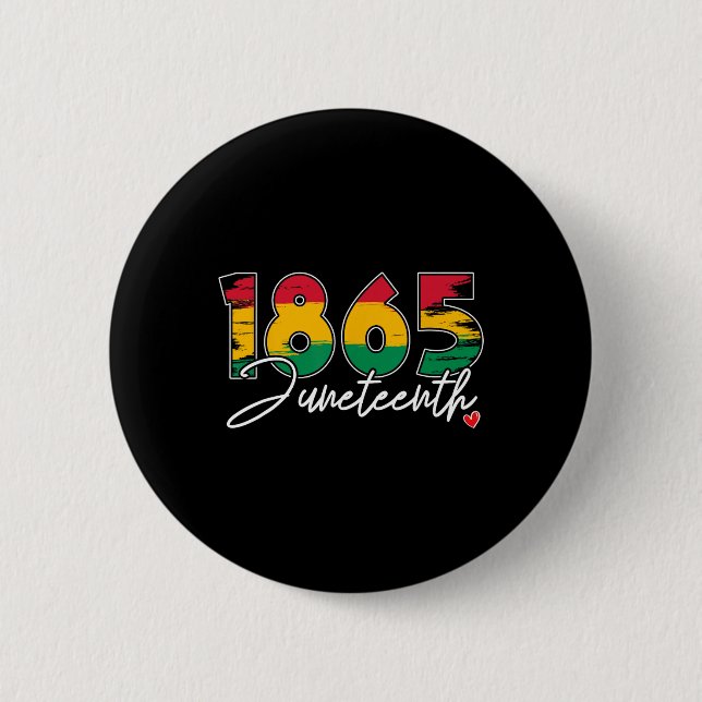 Badge Rond 5 Cm Le 12° anniversaire de la liberté noire 1865 (Devant)