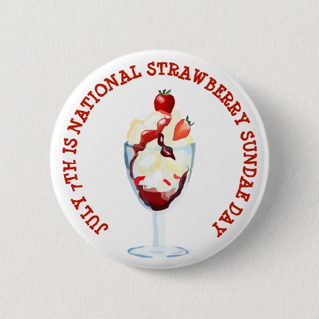 Badge Rond 5 Cm Le 7 juillet est la journée nationale du dimanche  (Devant)