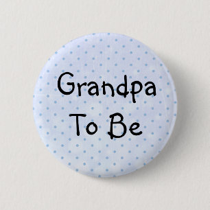 Badge Rond 5 Cm Le Baby shower bleu pour que le grand-père soit