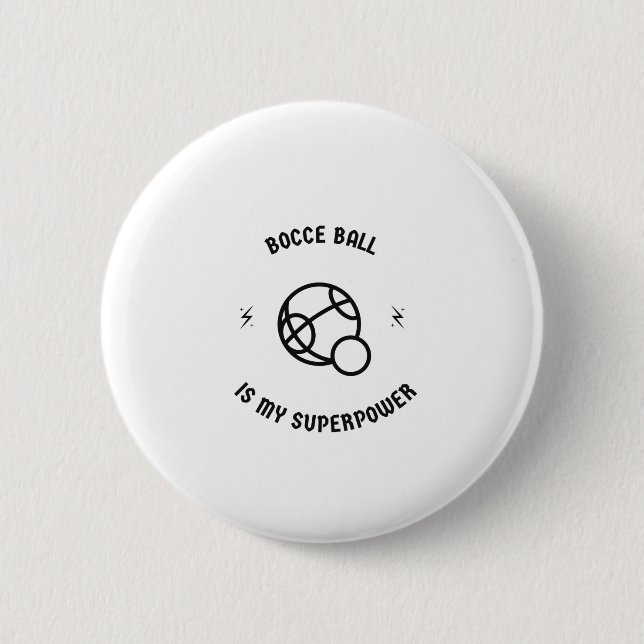 Badge Rond 5 Cm Le ballon de bascule est ma superpuissance (Devant)