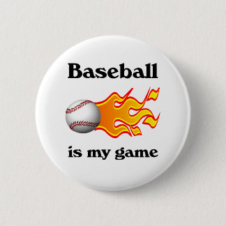 Badge Rond 5 Cm Le base-ball est mon bouton de jeu