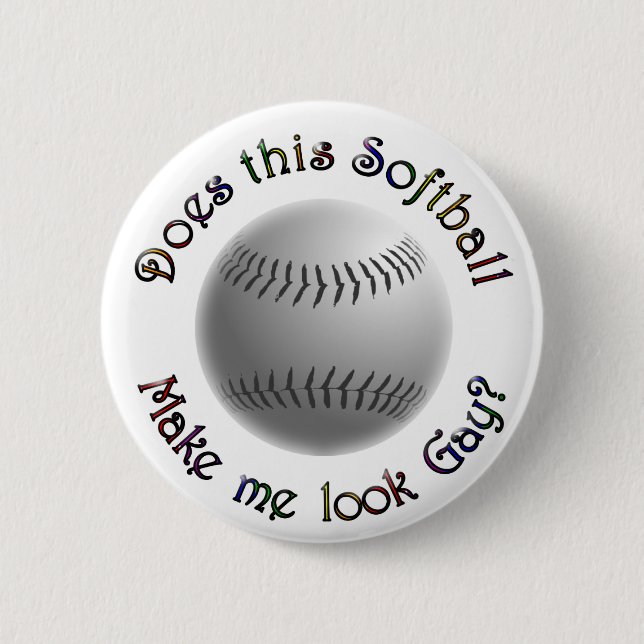 Badge Rond 5 Cm Le base-ball gai (Devant)