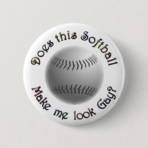 Badge Rond 5 Cm Le base-ball gai