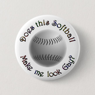 Badge Rond 5 Cm Le base-ball gai