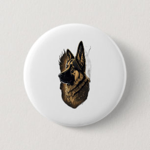 Badge Rond 5 Cm Le berger allemand