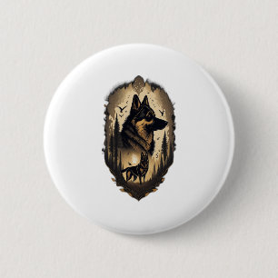 Badge Rond 5 Cm Le berger allemand 005