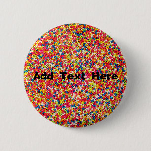 Badge Rond 5 Cm Le bonbon arc-en-ciel s'arrose
